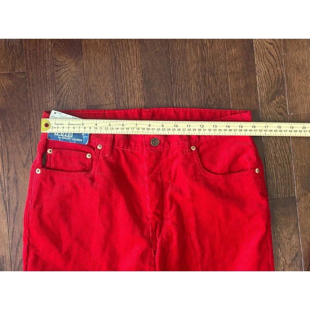 Vintage 1981 Polo Ralph Lauren Classic Jean Red Corduroy Pants 34x35 USA Made